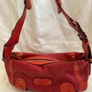 Chloe red leather should bag